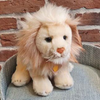 Peluche lion blanc de qualité