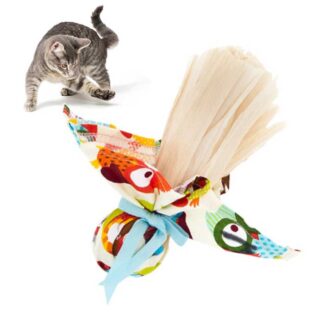 Jouet pour chat Baluchon d'herbe à chat et paille