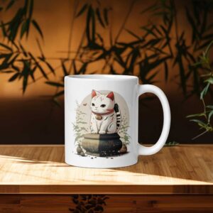 Mug chat japonais, ambiance zen