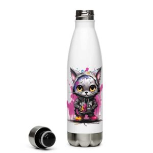 Gourde Graffiti Cat : gourde isotherme thème chat Street Art